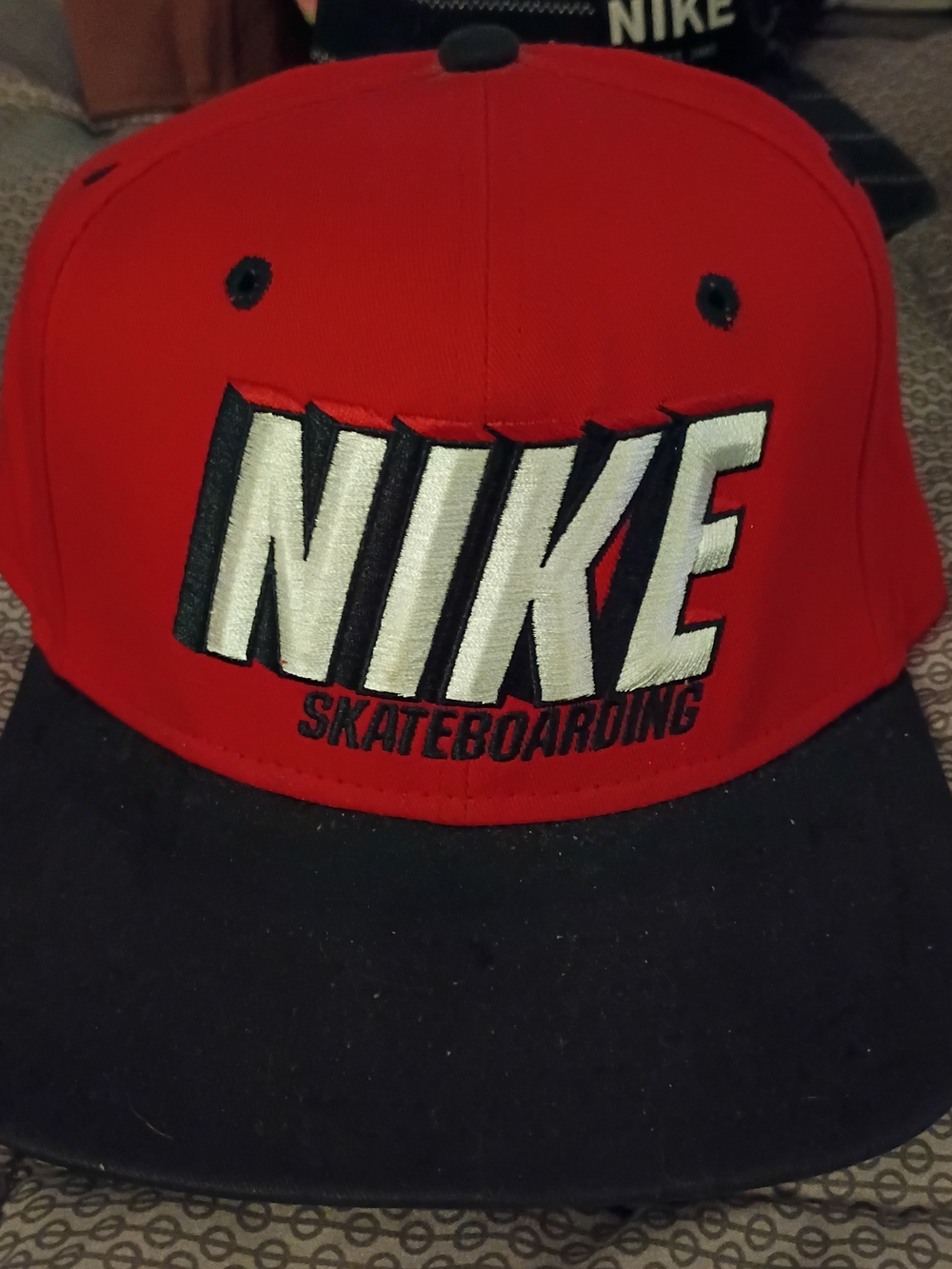 Nike Red and Black Adjustable Snapback Hat